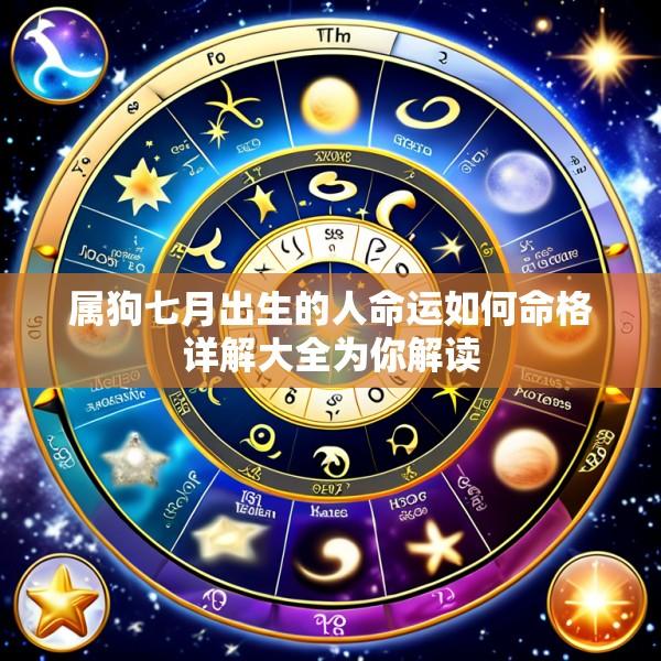 属狗七月出生的人命运如何命格详解大全为你解读
