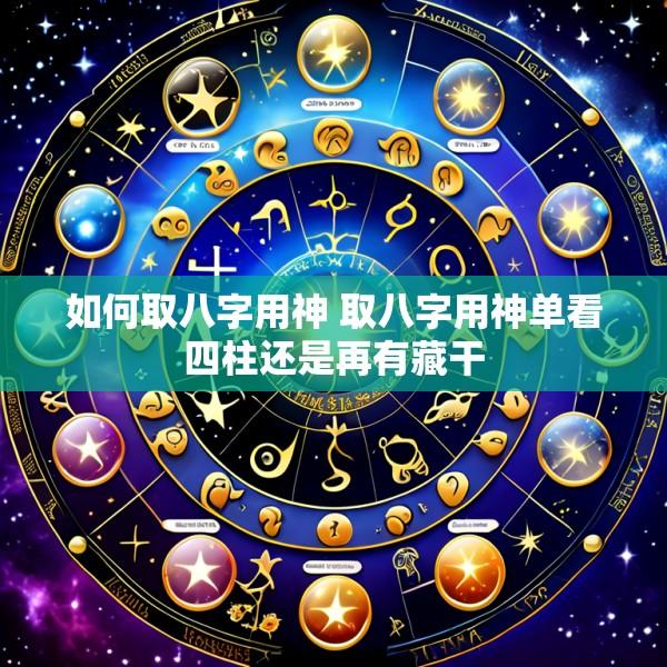 如何取八字用神 取八字用神单看四柱还是再有藏干