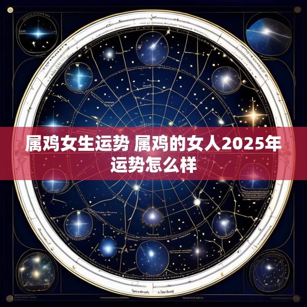 属鸡女生运势 属鸡的女人2025年运势怎么样