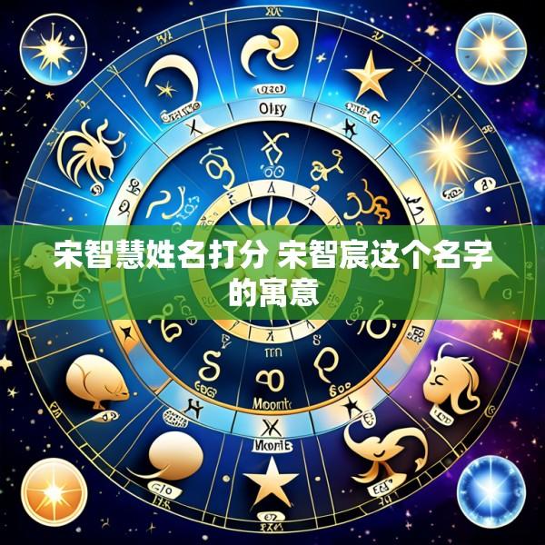 宋智慧姓名打分 宋智宸这个名字的寓意