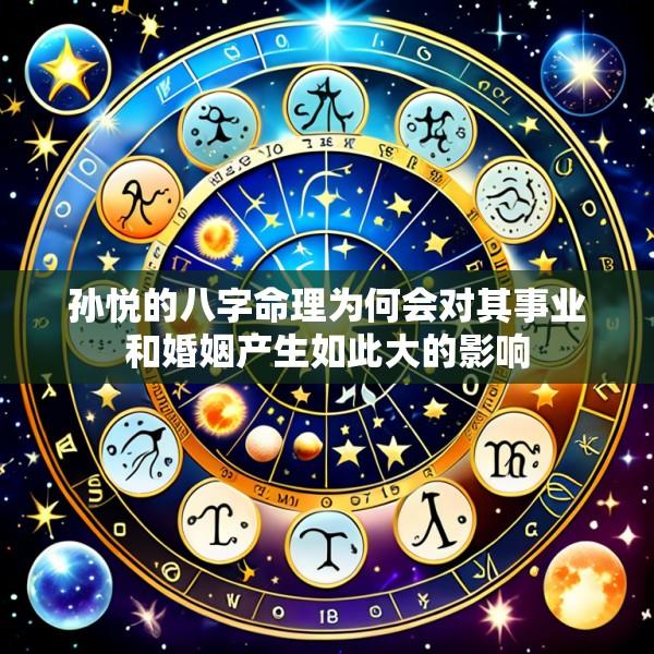 孙悦的八字命理为何会对其事业和婚姻产生如此大的影响