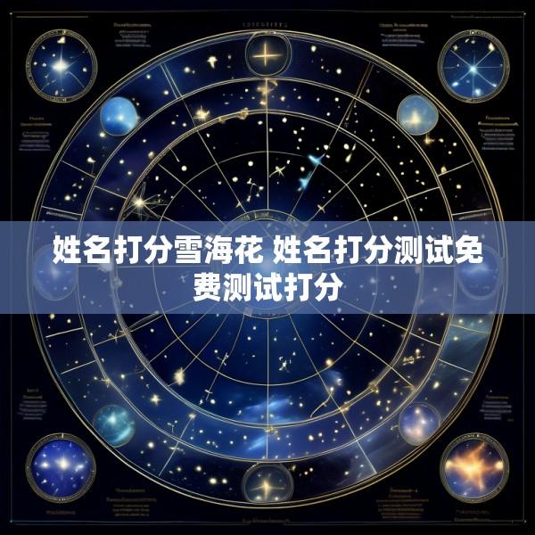 姓名打分雪海花 姓名打分测试免费测试打分