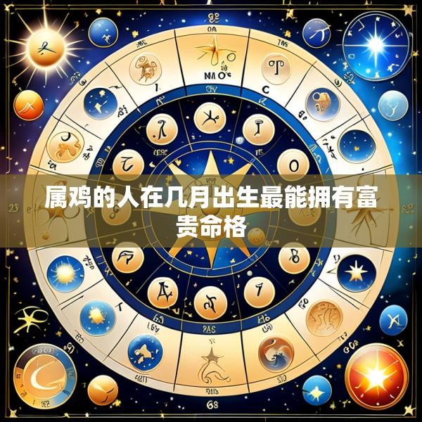 属鸡的人在几月出生最能拥有富贵命格