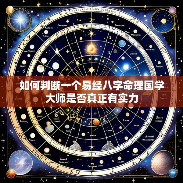 如何判断一个易经八字命理国学大师是否真正有实力