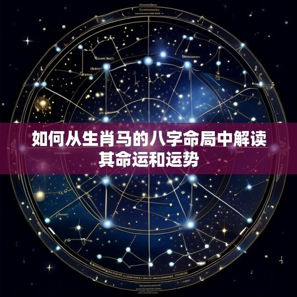 如何从生肖马的八字命局中解读其命运和运势