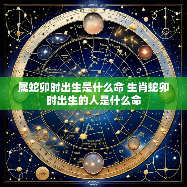 属蛇卯时出生是什么命 生肖蛇卯时出生的人是什么命