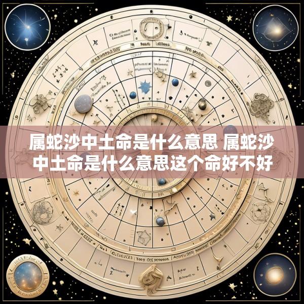 属蛇沙中土命是什么意思 属蛇沙中土命是什么意思这个命好不好
