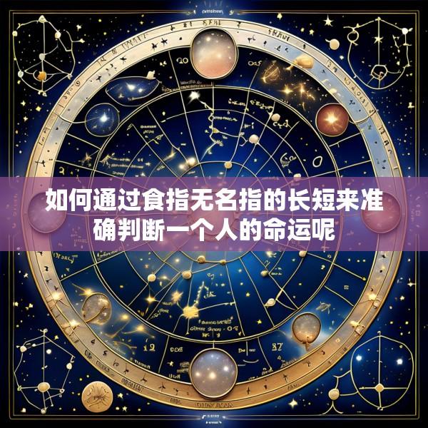如何通过食指无名指的长短来准确判断一个人的命运呢