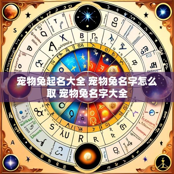 宠物兔起名大全 宠物兔名字怎么取 宠物兔名字大全