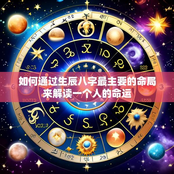 如何通过生辰八字最主要的命局来解读一个人的命运
