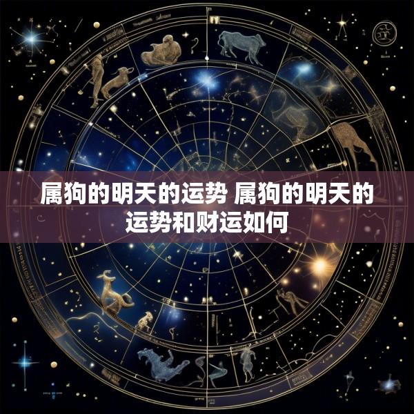 属狗的明天的运势 属狗的明天的运势和财运如何
