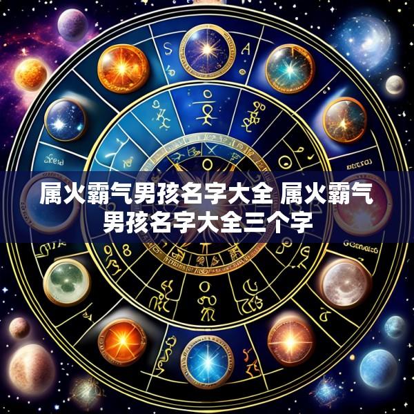 属火霸气男孩名字大全 属火霸气男孩名字大全三个字