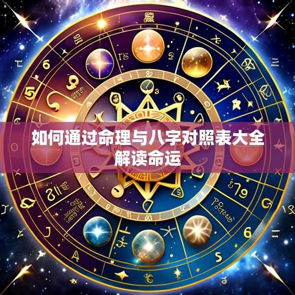 如何通过命理与八字对照表大全解读命运