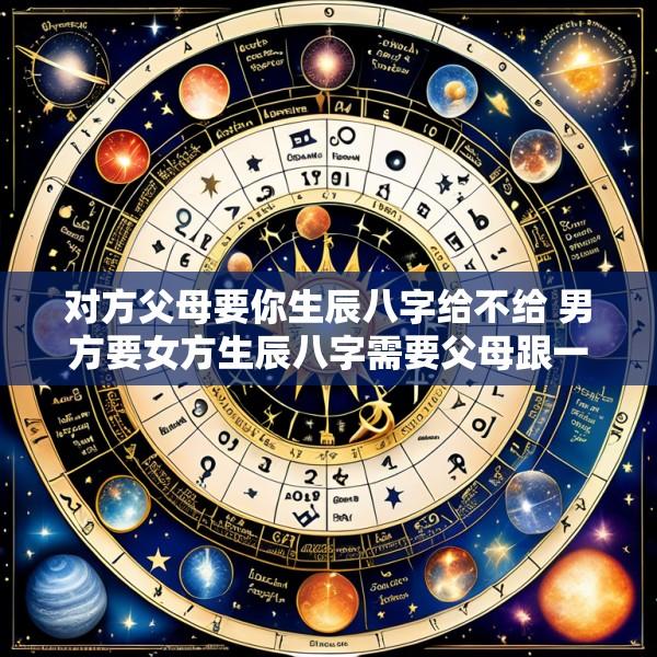对方父母要你生辰八字给不给 男方要女方生辰八字需要父母跟一起去女方家里吗