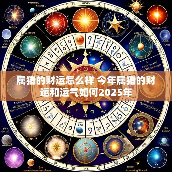 属猪的财运怎么样 今年属猪的财运和运气如何2025年