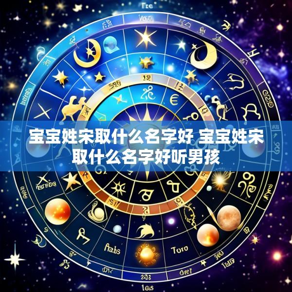 宝宝姓宋取什么名字好 宝宝姓宋取什么名字好听男孩