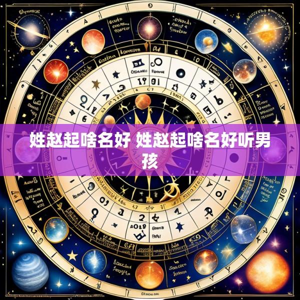 姓赵起啥名好 姓赵起啥名好听男孩