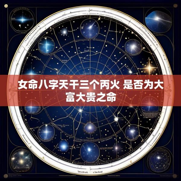 女命八字天干三个丙火 是否为大富大贵之命