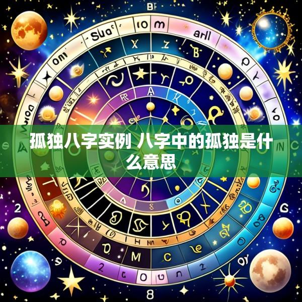 孤独八字实例 八字中的孤独是什么意思