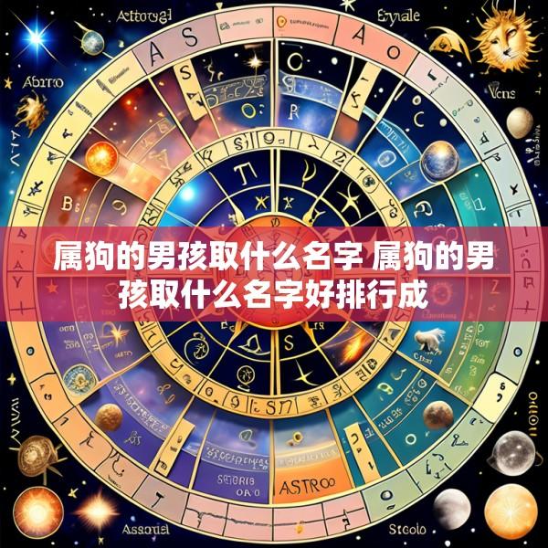 属狗的男孩取什么名字 属狗的男孩取什么名字好排行成