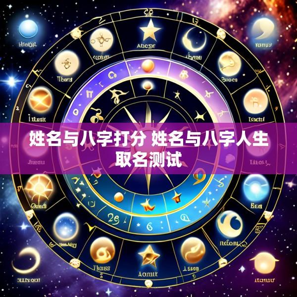 姓名与八字打分 姓名与八字人生取名测试