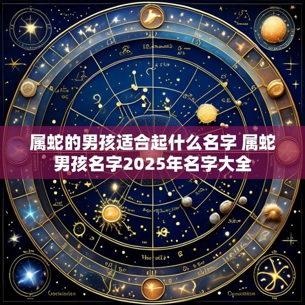 属蛇的男孩适合起什么名字 属蛇男孩名字2025年名字大全
