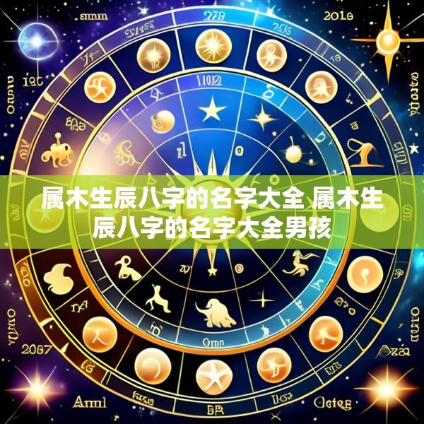 属木生辰八字的名字大全 属木生辰八字的名字大全男孩