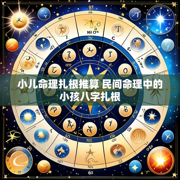 小儿命理扎根推算 民间命理中的小孩八字扎根