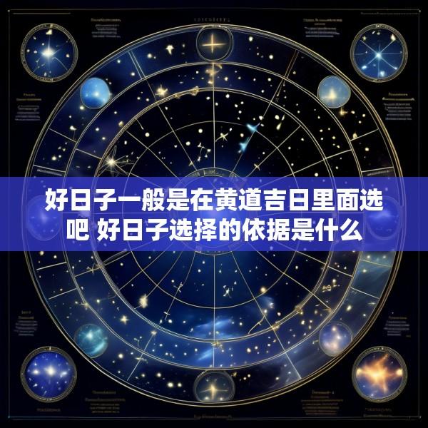 好日子一般是在黄道吉日里面选吧 好日子选择的依据是什么