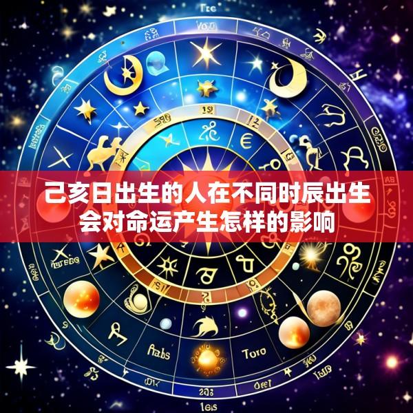 己亥日出生的人在不同时辰出生会对命运产生怎样的影响