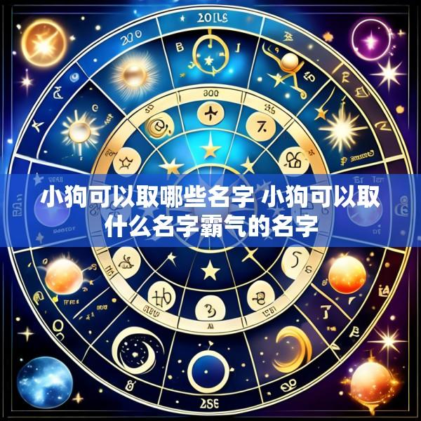 小狗可以取哪些名字 小狗可以取什么名字霸气的名字