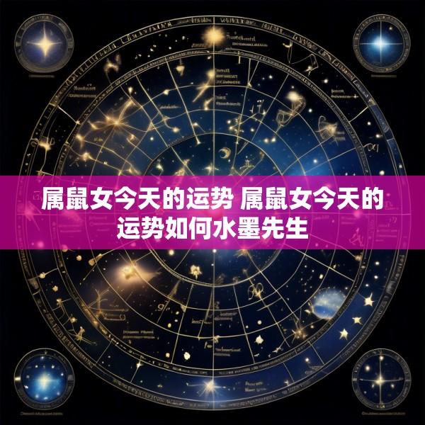 属鼠女今天的运势 属鼠女今天的运势如何水墨先生