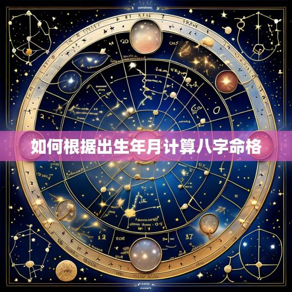 如何根据出生年月计算八字命格