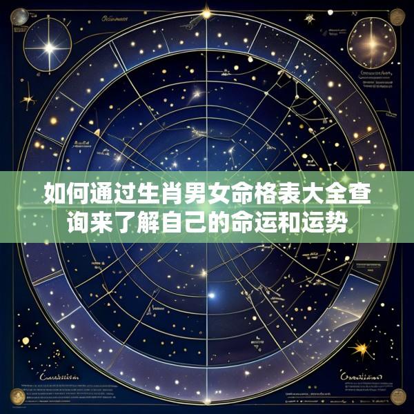 如何通过生肖男女命格表大全查询来了解自己的命运和运势