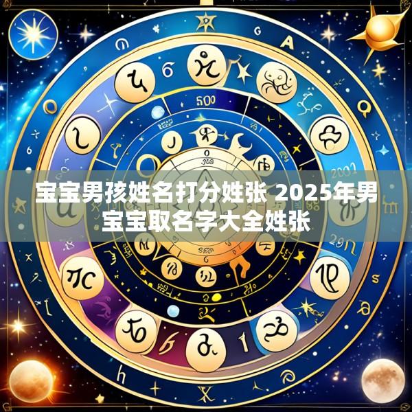 宝宝男孩姓名打分姓张 2025年男宝宝取名字大全姓张