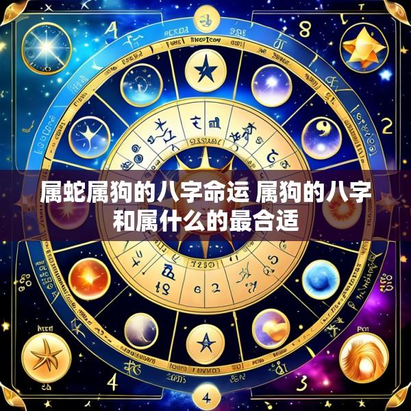 属蛇属狗的八字命运 属狗的八字和属什么的最合适