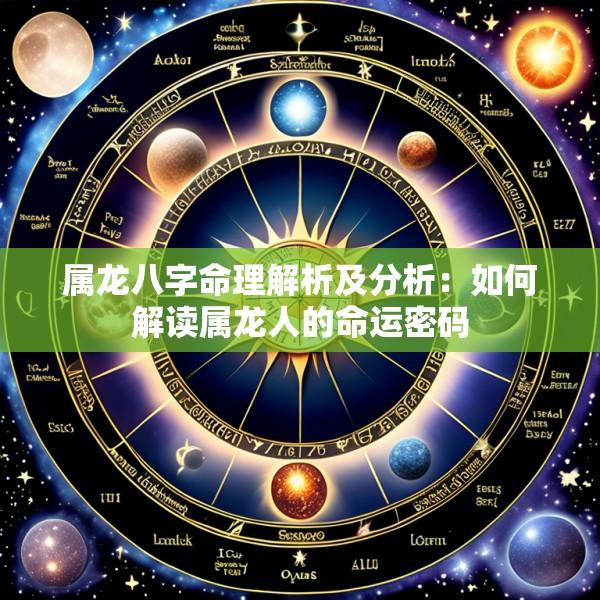 属龙八字命理解析及分析：如何解读属龙人的命运密码