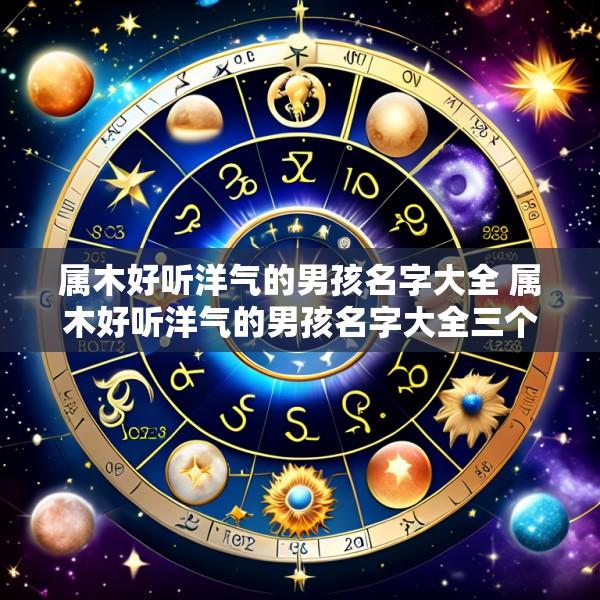 属木好听洋气的男孩名字大全 属木好听洋气的男孩名字大全三个字
