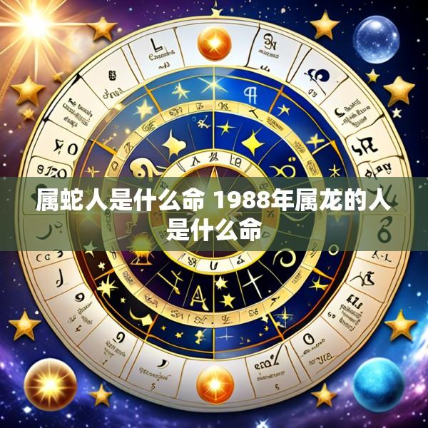 属蛇人是什么命 1988年属龙的人是什么命