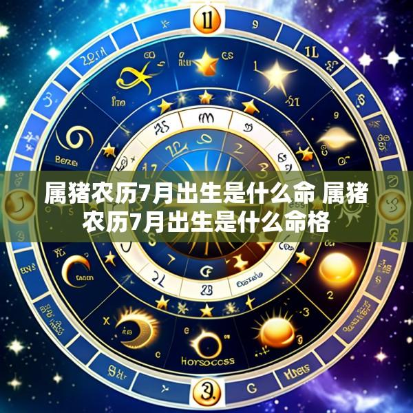 属猪农历7月出生是什么命 属猪农历7月出生是什么命格
