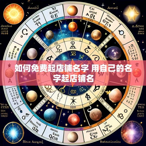 如何免费起店铺名字 用自己的名字起店铺名