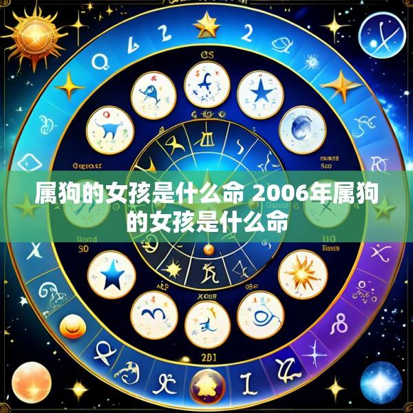 属狗的女孩是什么命 2006年属狗的女孩是什么命