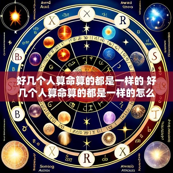 好几个人算命算的都是一样的 好几个人算命算的都是一样的怎么回事