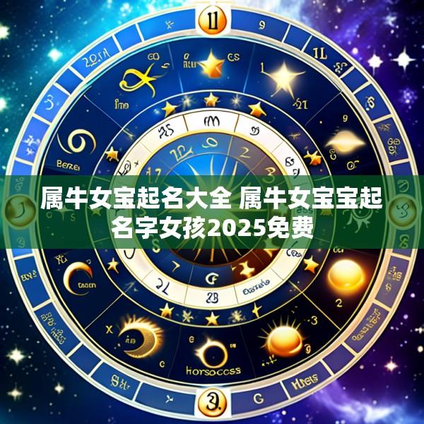 属牛女宝起名大全 属牛女宝宝起名字女孩2025免费