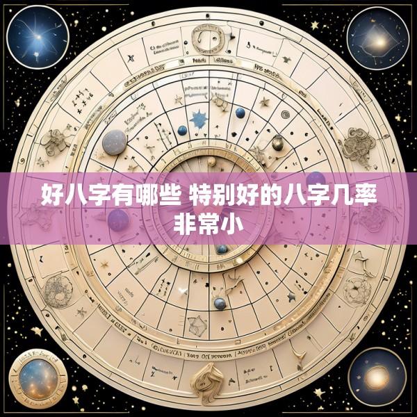 好八字有哪些 特别好的八字几率非常小