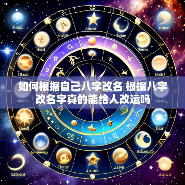 如何根据自己八字改名 根据八字改名字真的能给人改运吗
