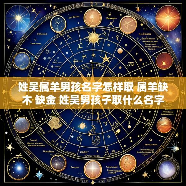 姓吴属羊男孩名字怎样取 属羊缺木 缺金 姓吴男孩子取什么名字