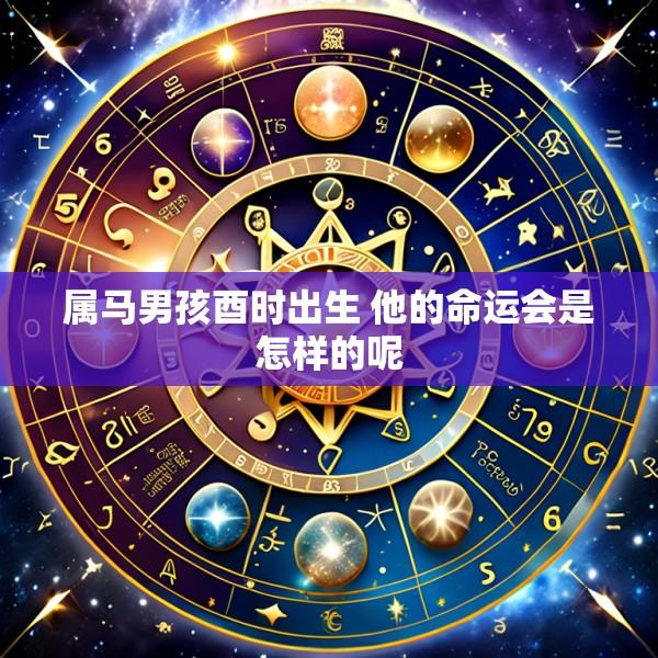 属马男孩酉时出生 他的命运会是怎样的呢