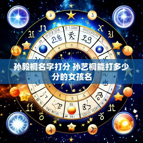 孙毅桐名字打分 孙艺桐能打多少分的女孩名