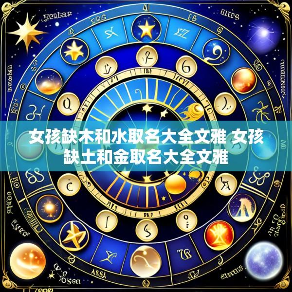 女孩缺木和水取名大全文雅 女孩缺土和金取名大全文雅